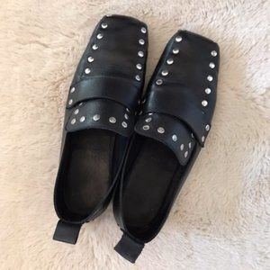 L'intervalle shoes black leather loafers